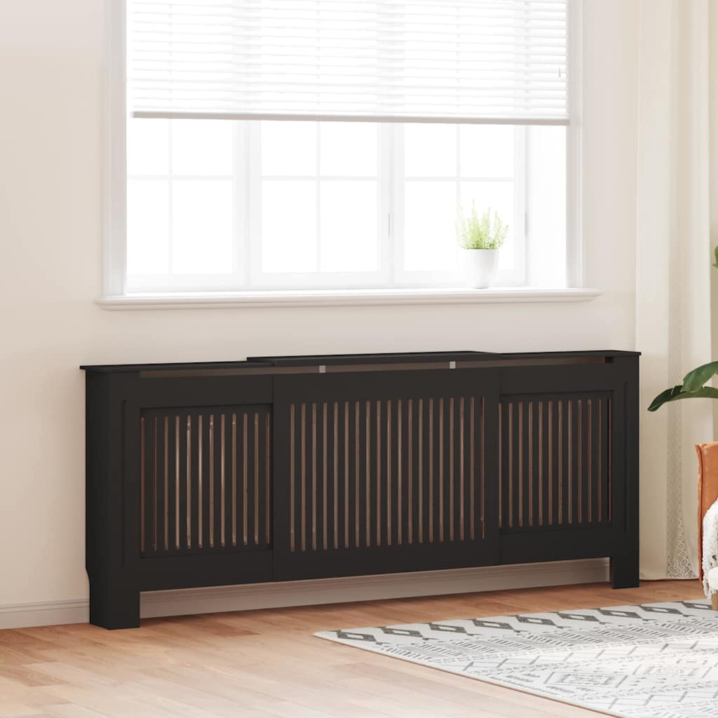 Radiatorafdekking 2 Pcs 205X20.5X81.5Cm Bewerkt Hout