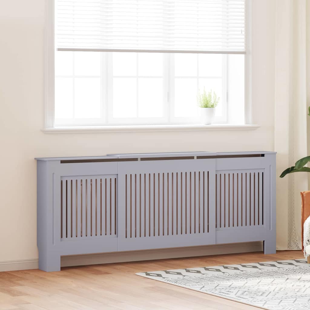 Radiatorafdekking 2 Pcs 205X20.5X81.5Cm Bewerkt Hout
