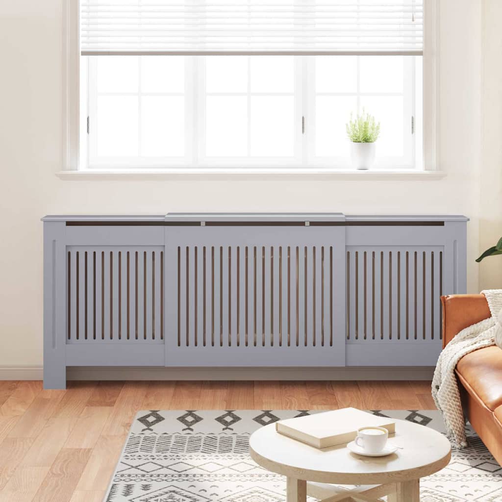 Radiatorafdekking 2 Pcs 205X20.5X81.5Cm Bewerkt Hout