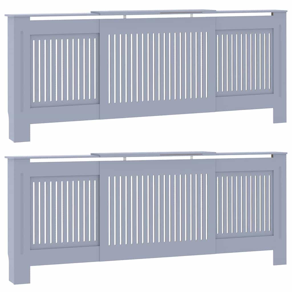 Radiatorafdekking 2 Pcs 205X20.5X81.5Cm Bewerkt Hout