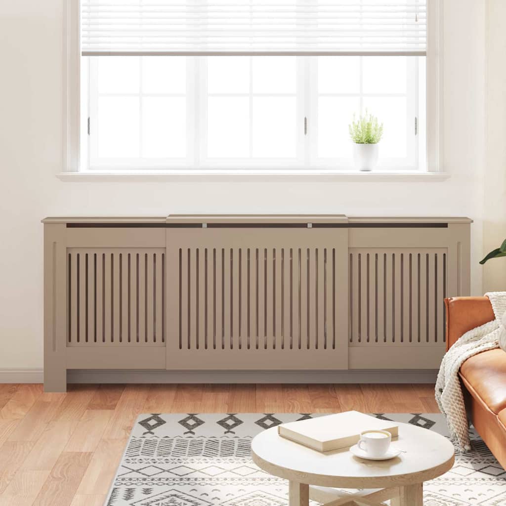 Radiatorafdekking 2 Pcs 205X20.5X81.5Cm Bewerkt Hout