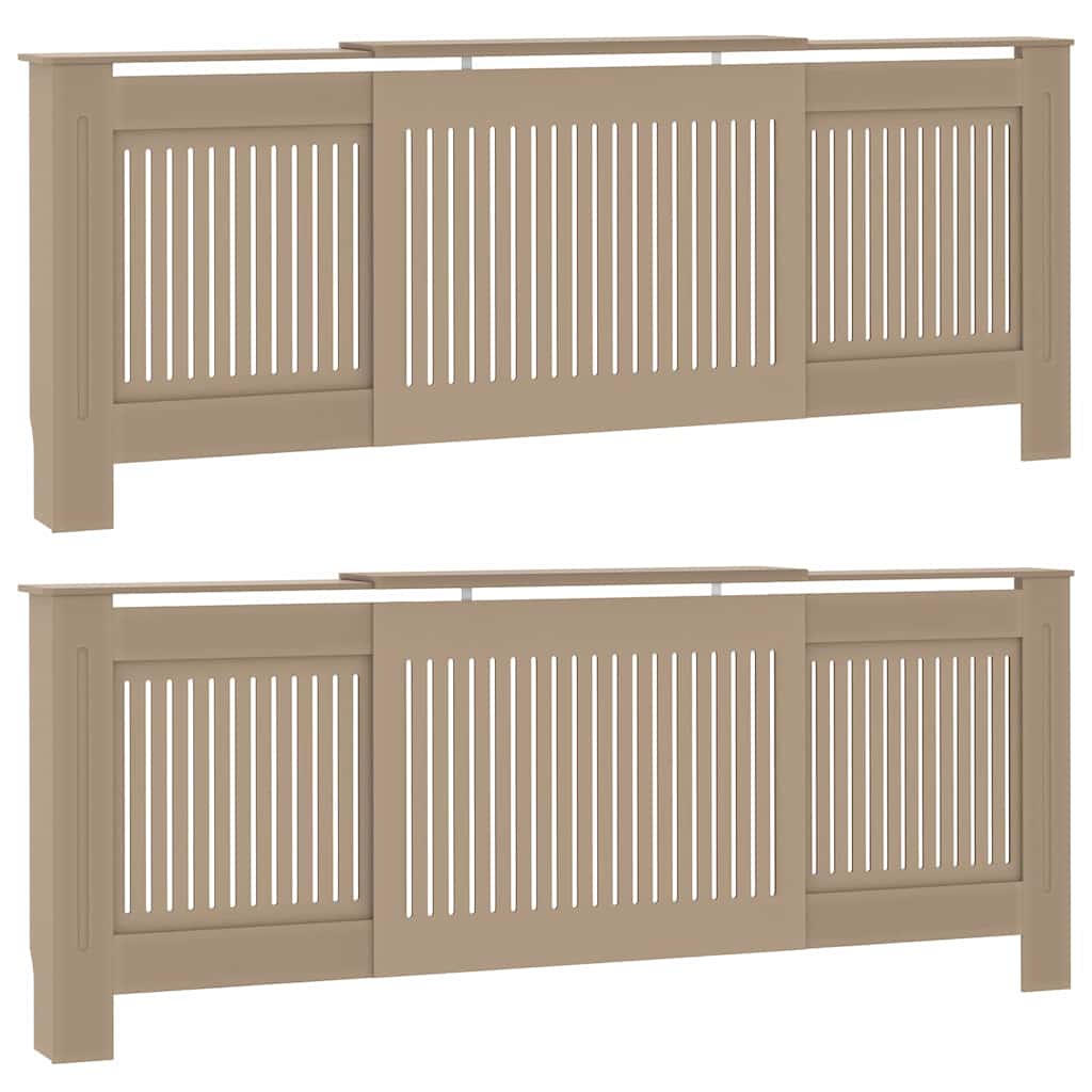 Radiatorafdekking 2 Pcs 205X20.5X81.5Cm Bewerkt Hout