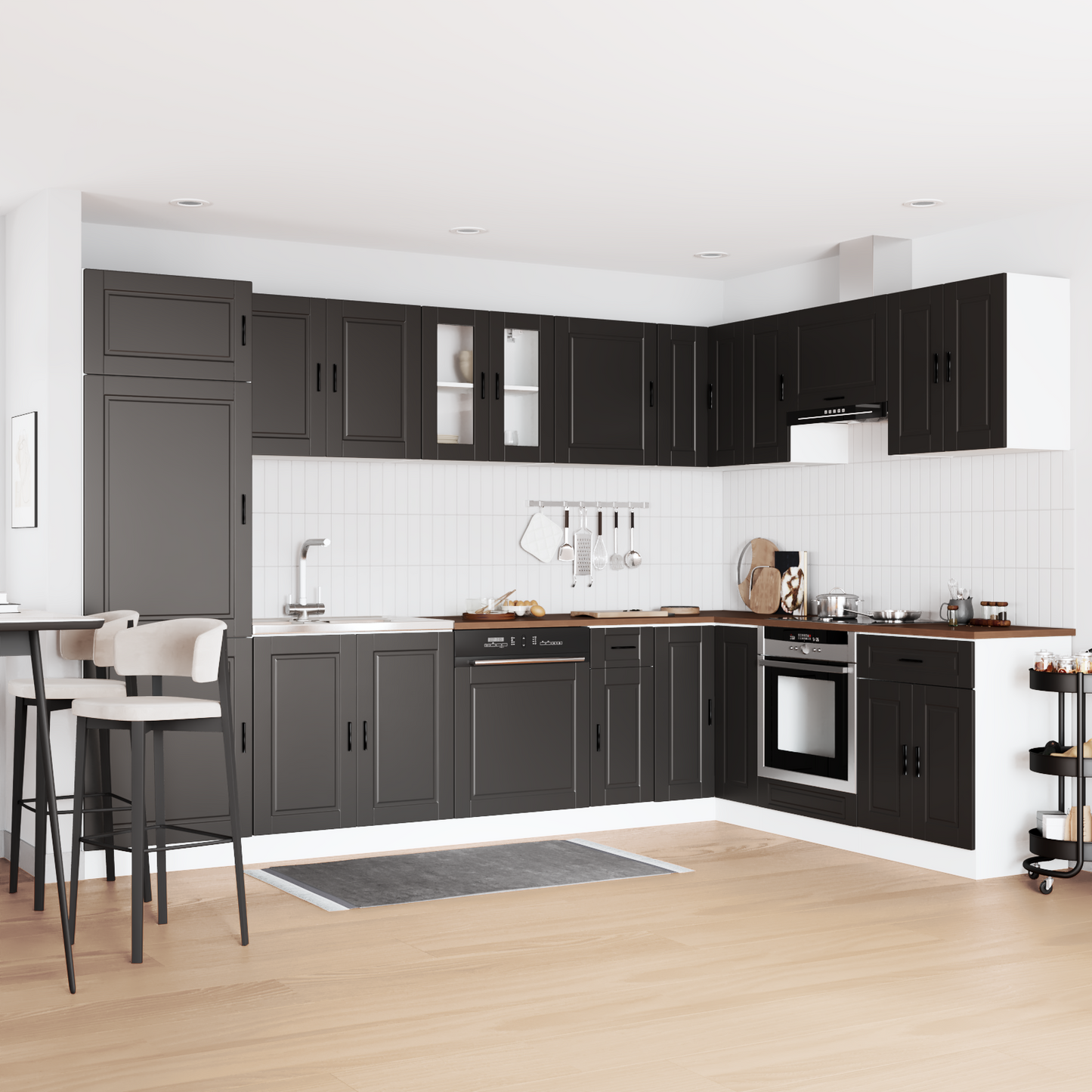 Wastafel Onderkast Porto 2 Pcs Grijs 80 X 46 X 84.5 Cm