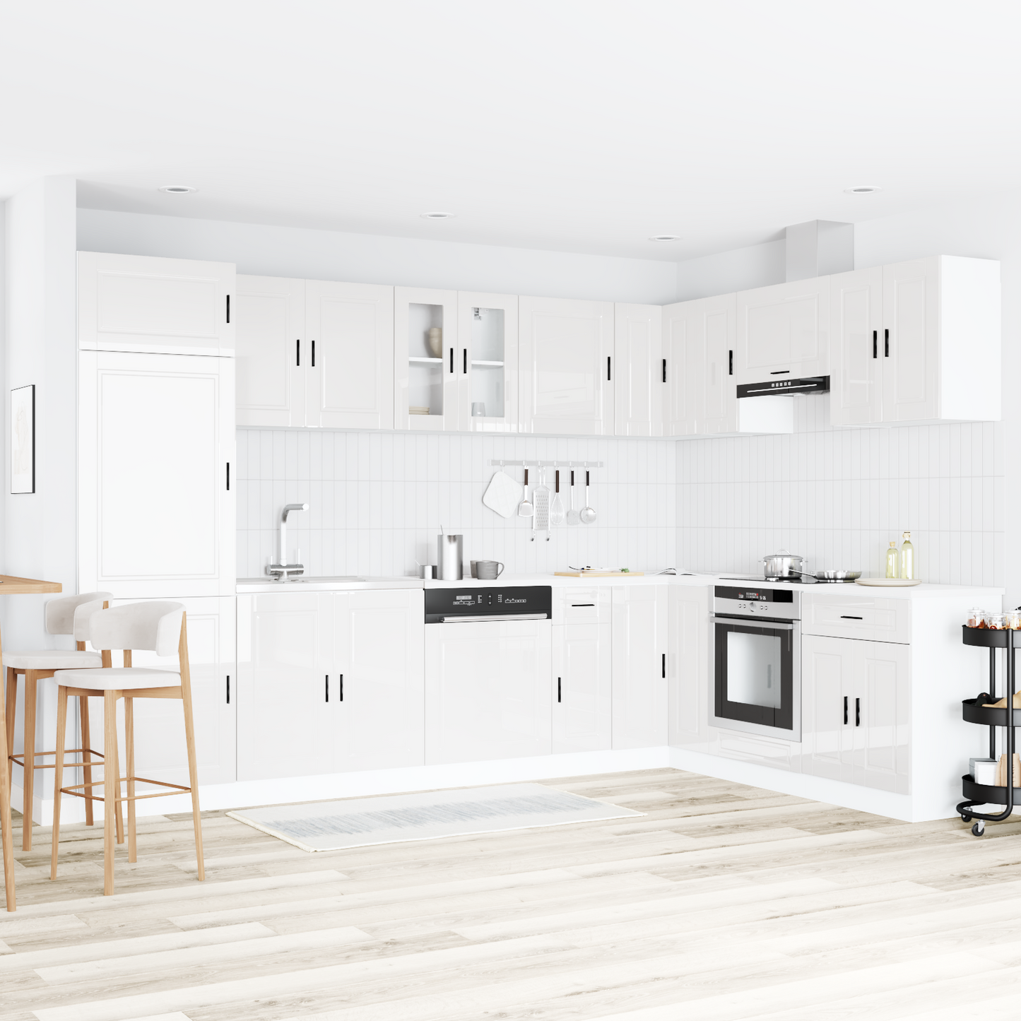 Wastafel Onderkast Porto 2 Pcs Grijs 80 X 46 X 84.5 Cm