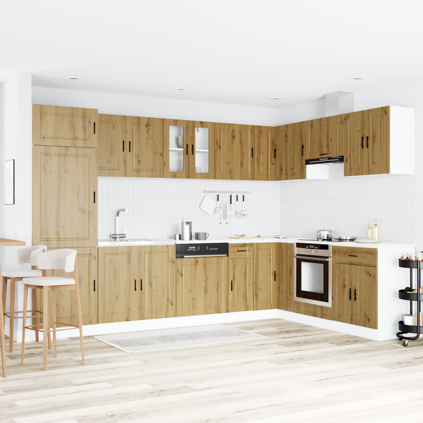 Wastafel Onderkast Porto 2 Pcs Grijs 80 X 46 X 84.5 Cm